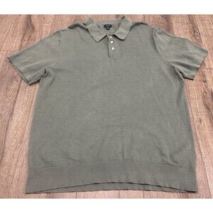 J Crew Knit Polo Shirt Men’s XL Green Short Sleeve Casual Brunch Beach CI774